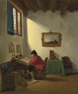 Abraham Van Strij - Merchant At His Desk 