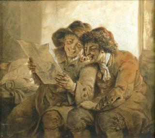 Abraham Van Strij - Scholars studying a sketch