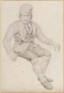 Abraham van Strij - Study of A Seated Peasant