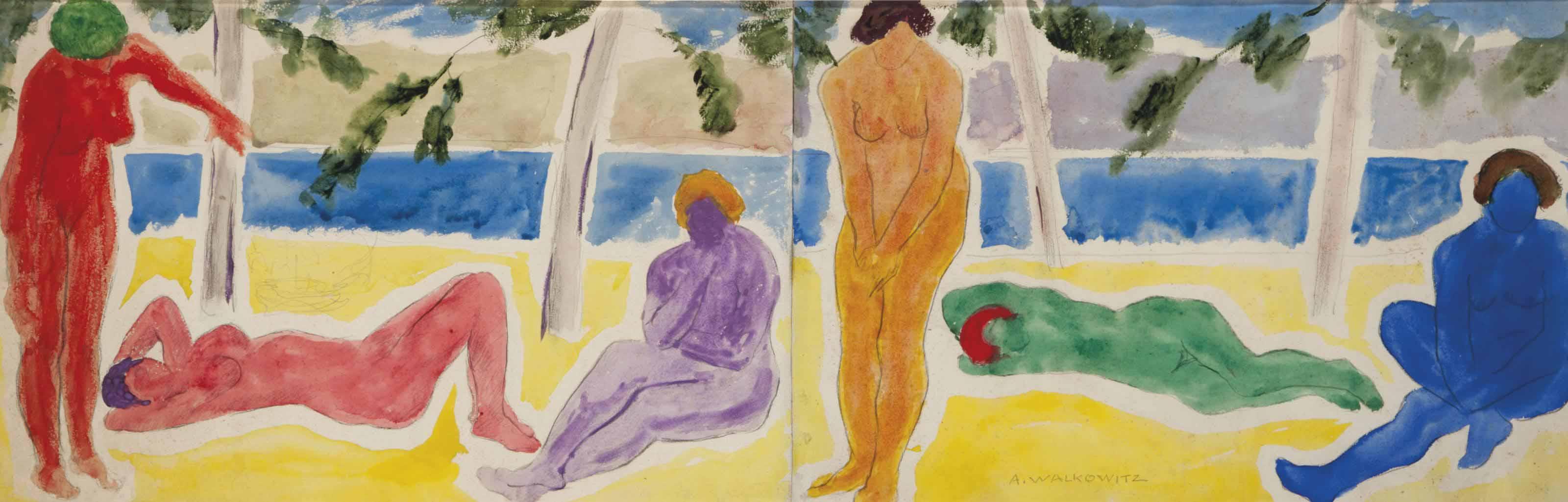 Abraham Walkowitz - Bathers