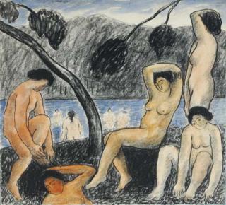 Abraham Walkowitz - Nude bathers