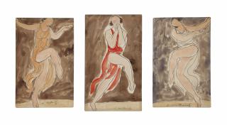 Abraham Walkowitz - Three studies of Isadora Duncan dancing