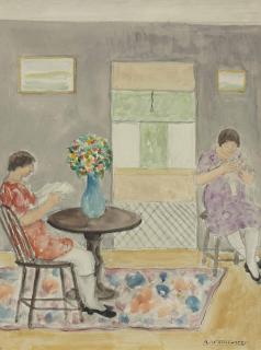 Abraham Walkowitz - Two Women Seated