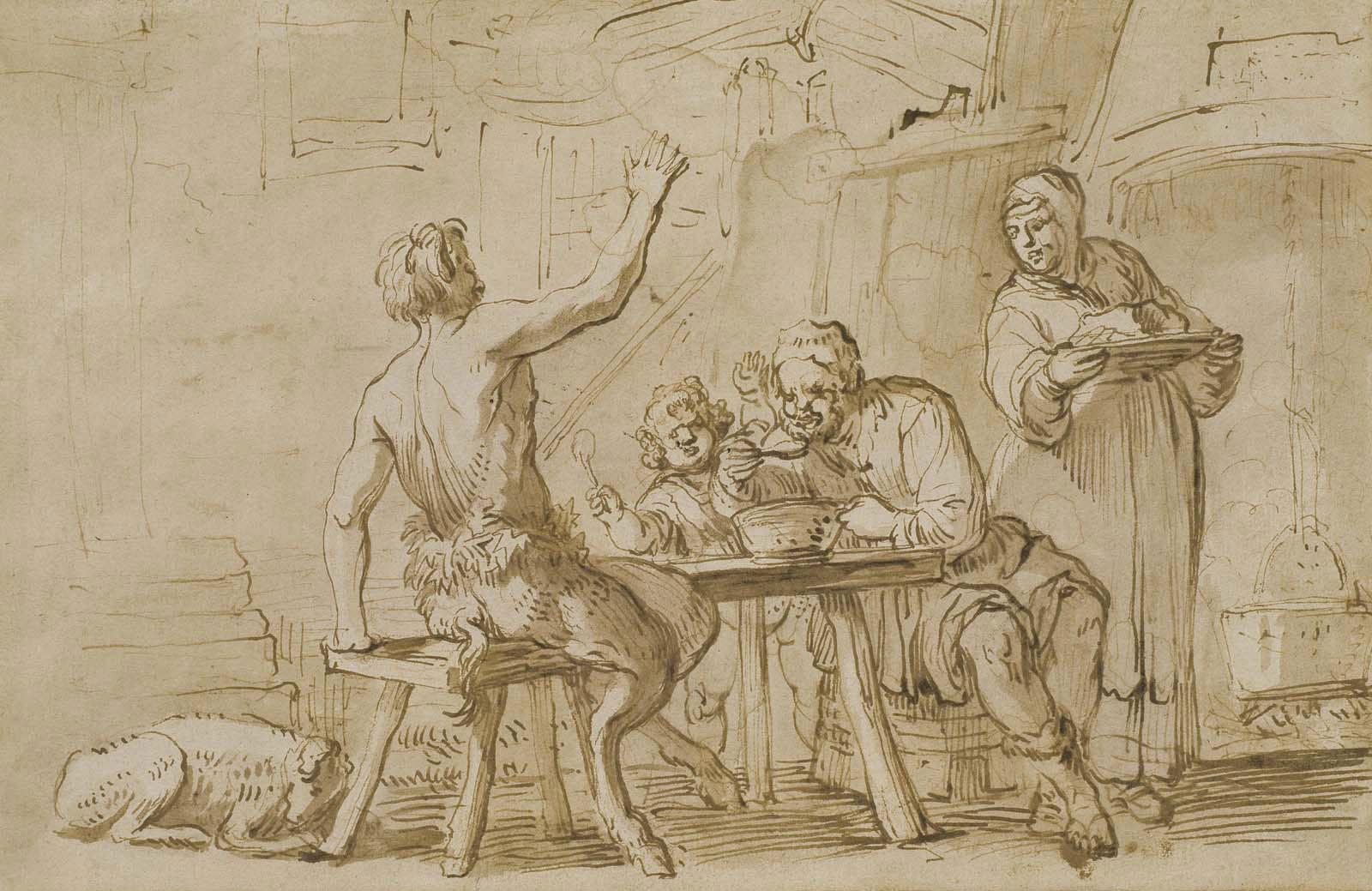 Abraham Willaerts - The Satyr and the Peasant