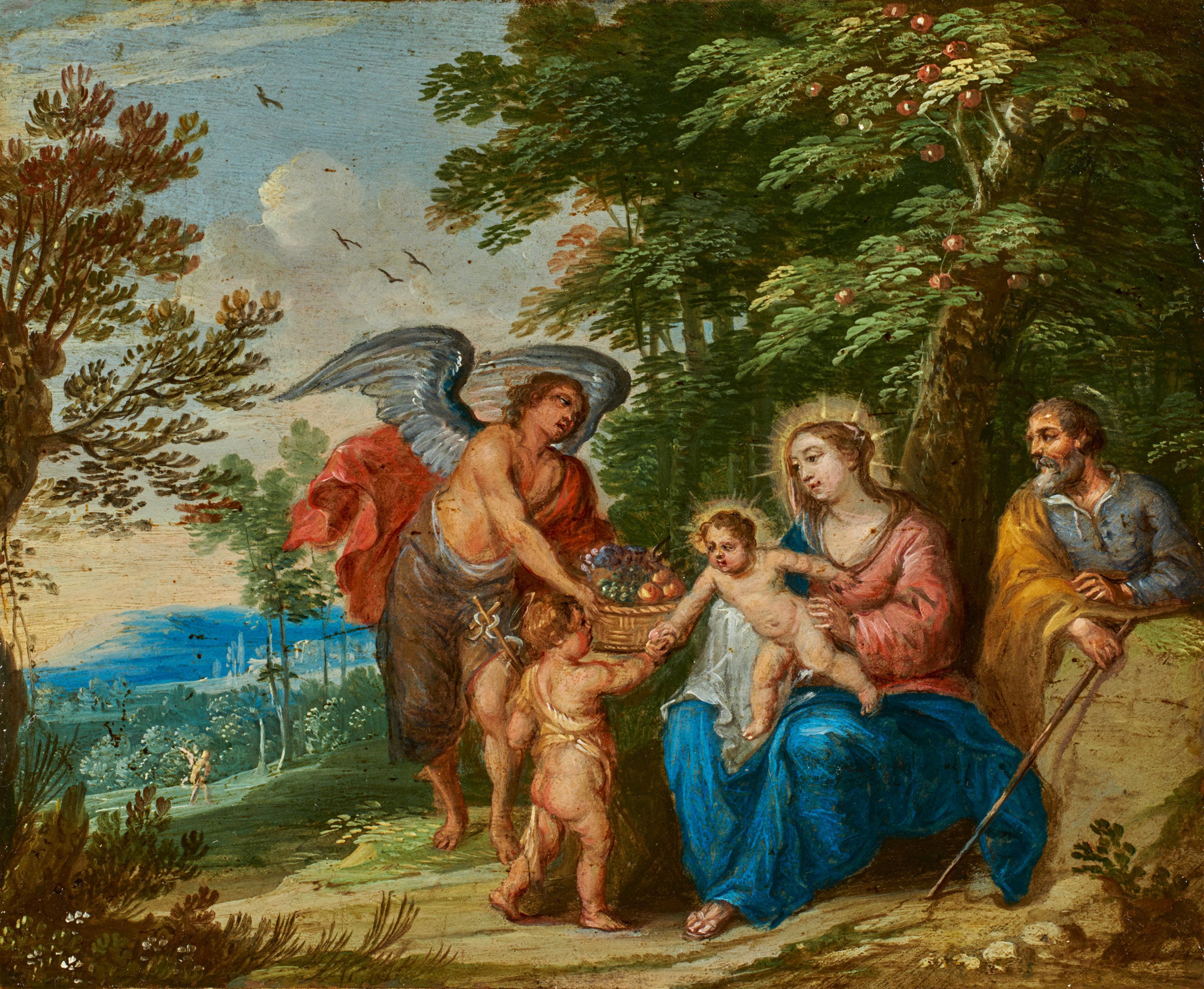 Abraham Willemsen - Die Heilige Familie mit dem Engel.