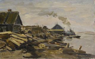 Abram Efimovich Arkhipov - Steamship In Northern Russia