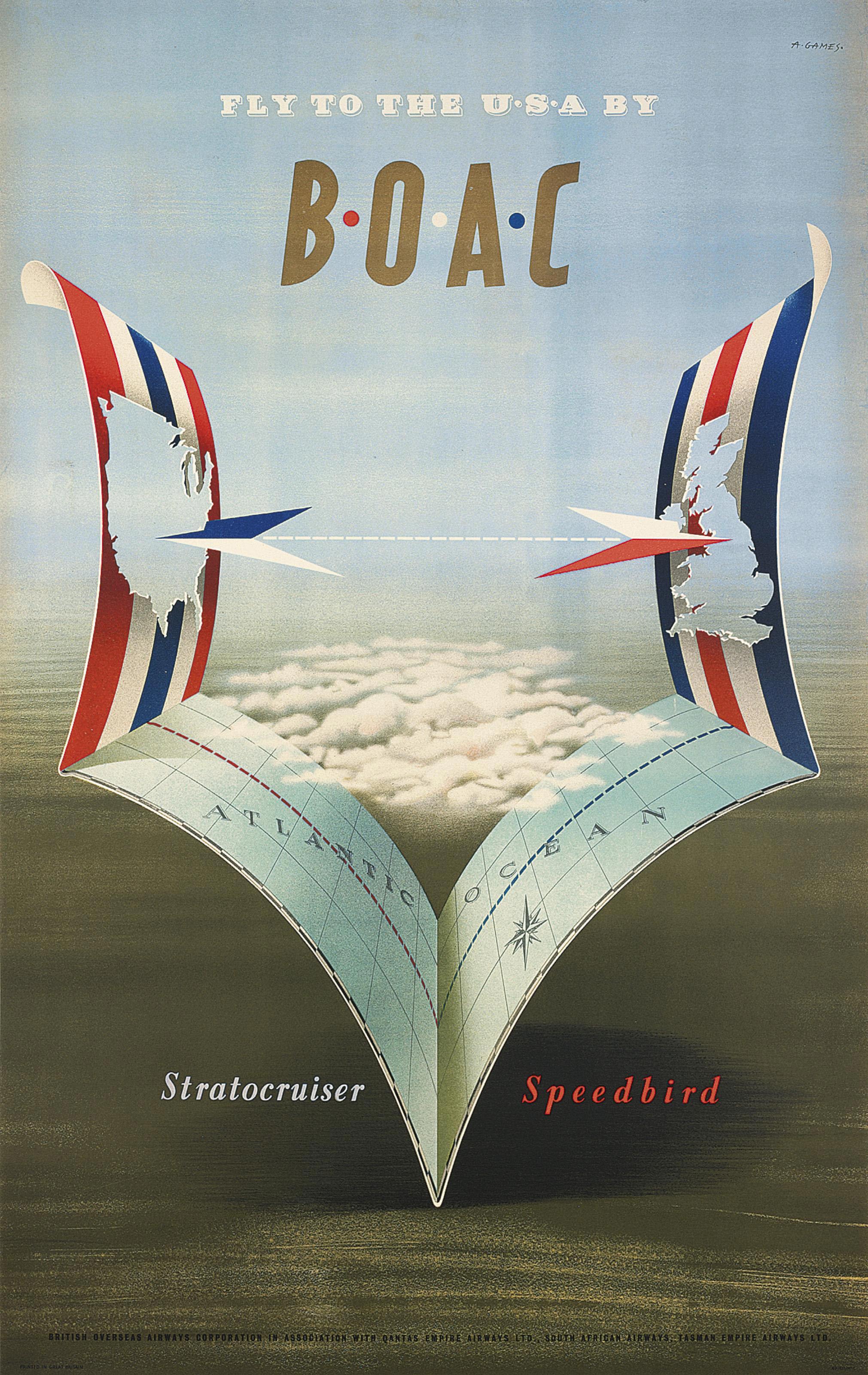 Abram Games - B.O.A.C., Stratocruiser Speedbird