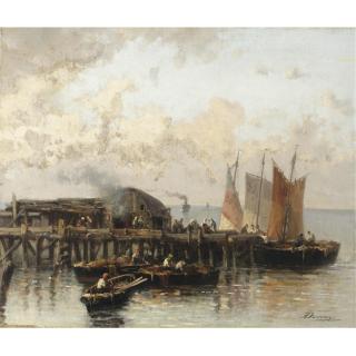 Achille Dovera - Arrivo Dei Pescatori Al Molo