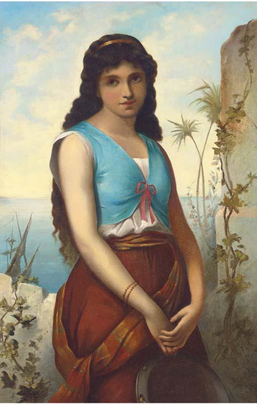 Achille Dovera - The Tambourine Girl