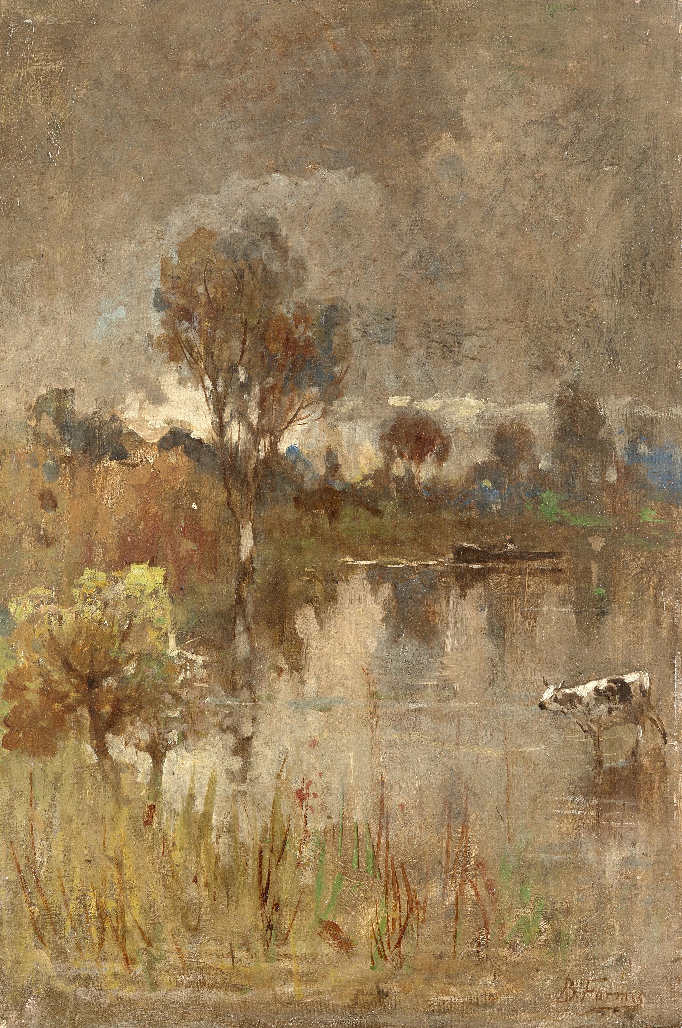 Achille Formis Befani - Paesaggio lacustre