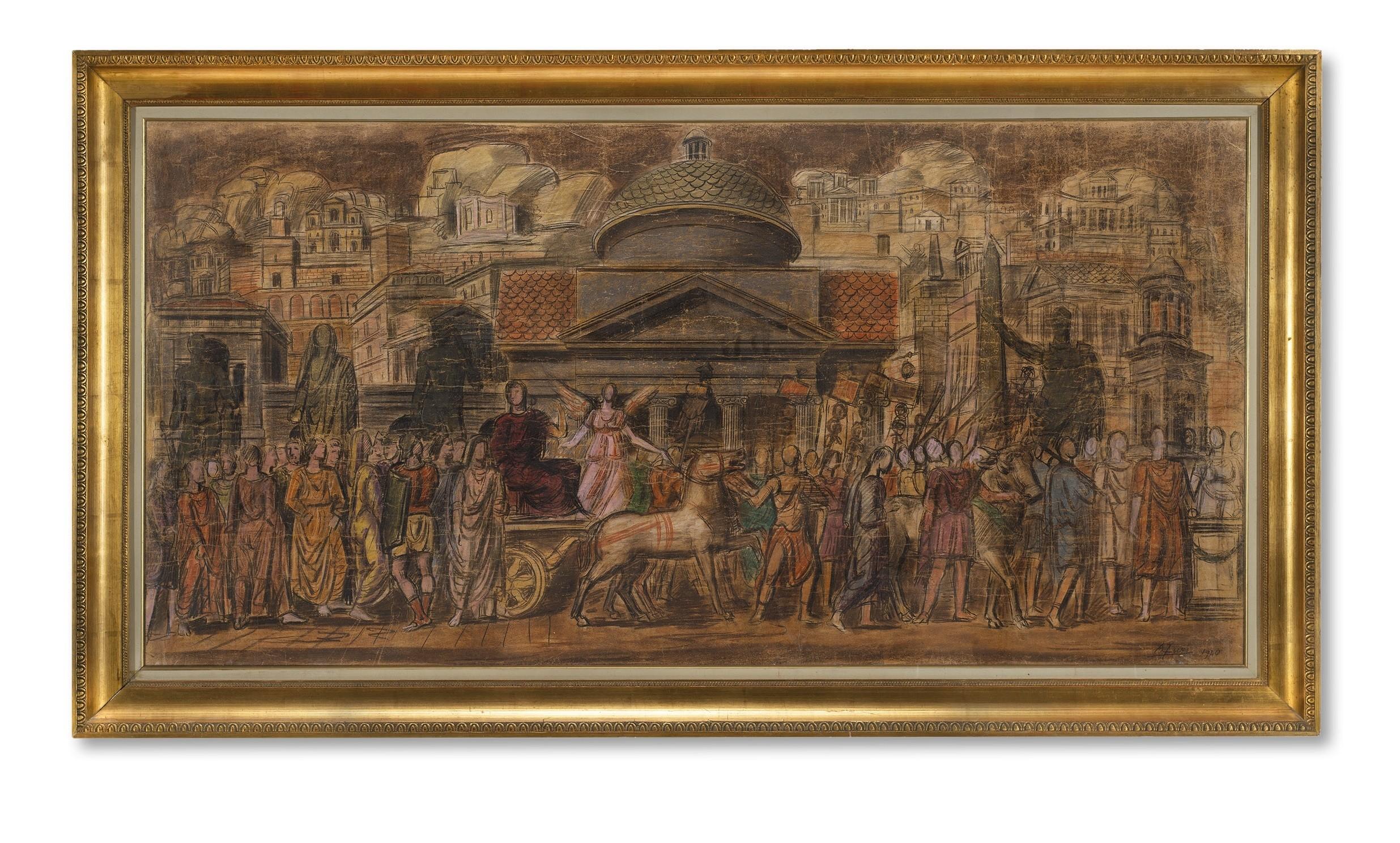 Achille Funi - Il trionfo di Cesare