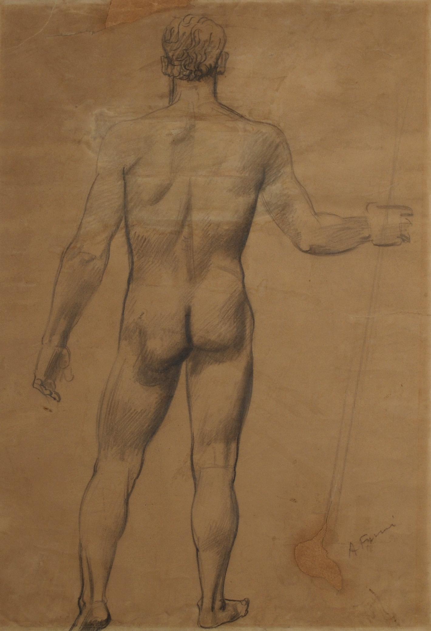 Achille Funi - Nudo maschile