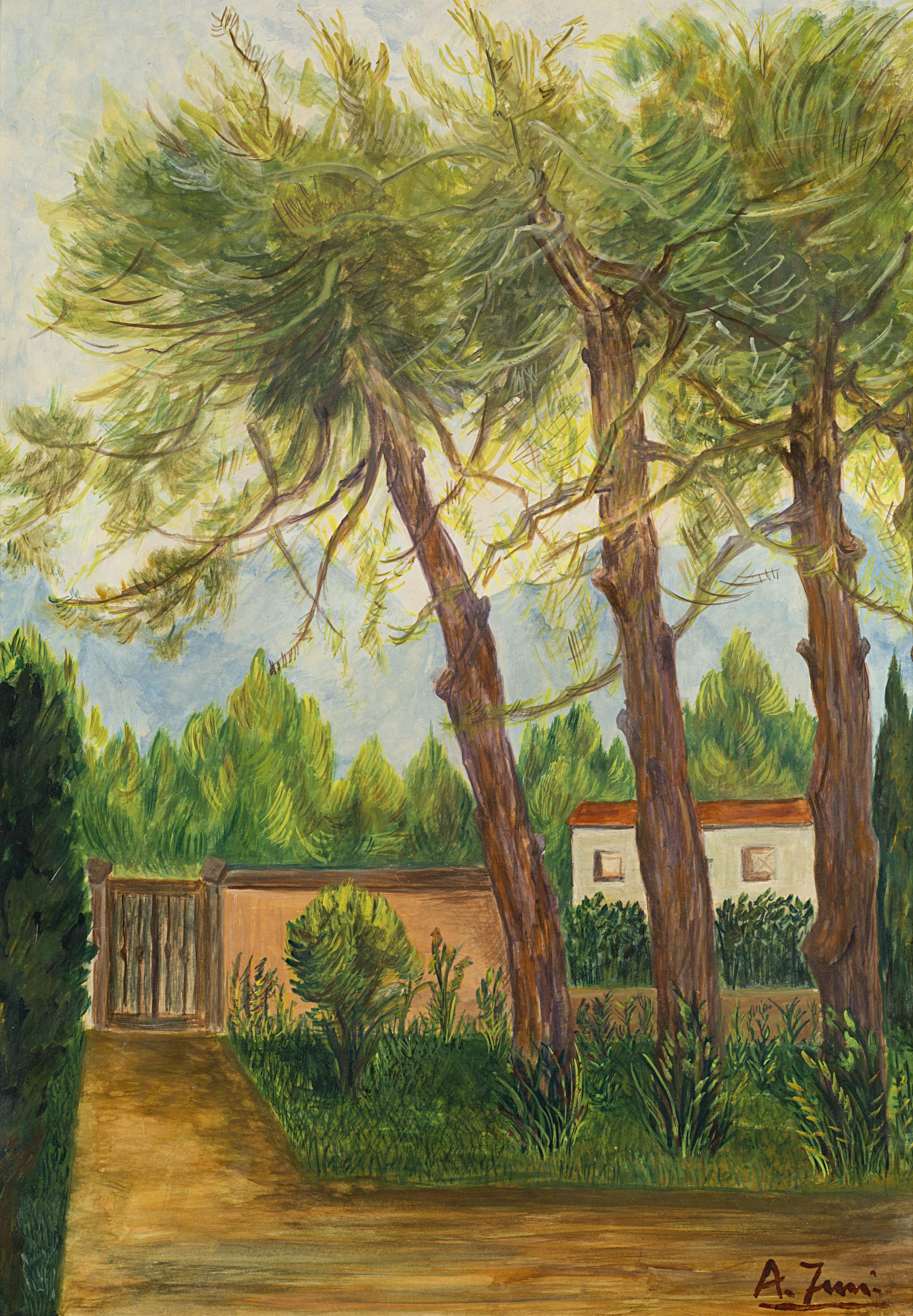 Achille Funi - Paesaggio in Versilia