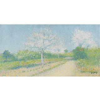 Achille Laugé - Amandiers En Fleur Vers Cailhau