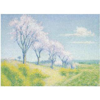 Achille Laugé - Amandiers En Fleurs Devant Cailhau, Aude