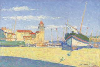 Achille Laugé - Barque de pêche à Collioure