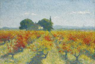 Achille Laugé - Cailhau, Vignes En Automne Devant Notre-Dame-Des-Prés