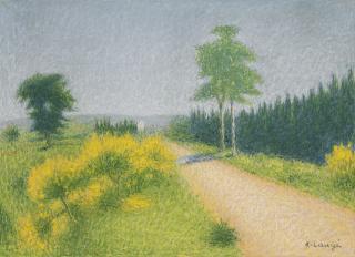 Achille Laugé - La Route De Belvèze Vers Le Relai