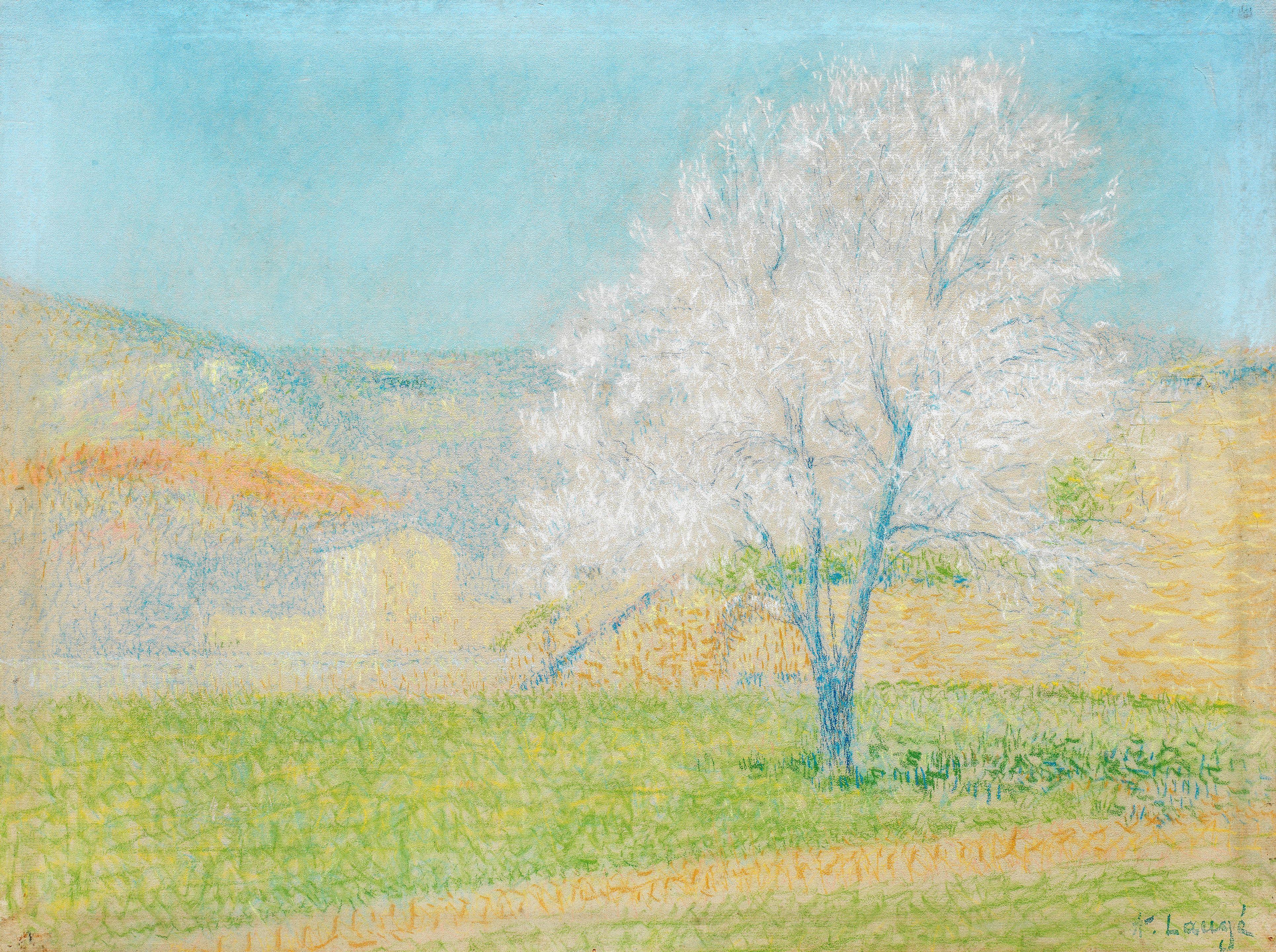 Achille Laugé - Les amandiers en fleurs
