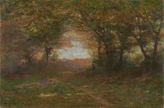 Achille Tominetti - Castagneto in autunno