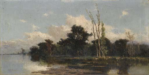 Achille Vertunni - Paesaggio Fluviale
