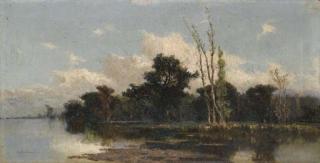 Achille Vertunni - Paesaggio Fluviale