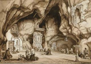 Achille Vianelli - La grotta di San Michele a Sant\'Angelo Fasanella.