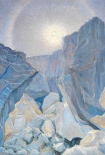 Achton Friis - \'Mellem Isblokkene foran den store Ishule; Solring I Rimtaagen, Sept. 1907\' (Between the Ice Blocks in front of the Great Ice Cave)