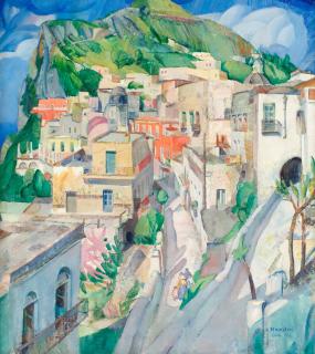 Acke Hallgren - Landskap från Capri