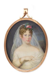 Adalbert Suchy - Portrait Of Archduchess Karolina Ferdinanda Of Austria, Crown Princess Of Saxony (1801-1832), Circa 1819