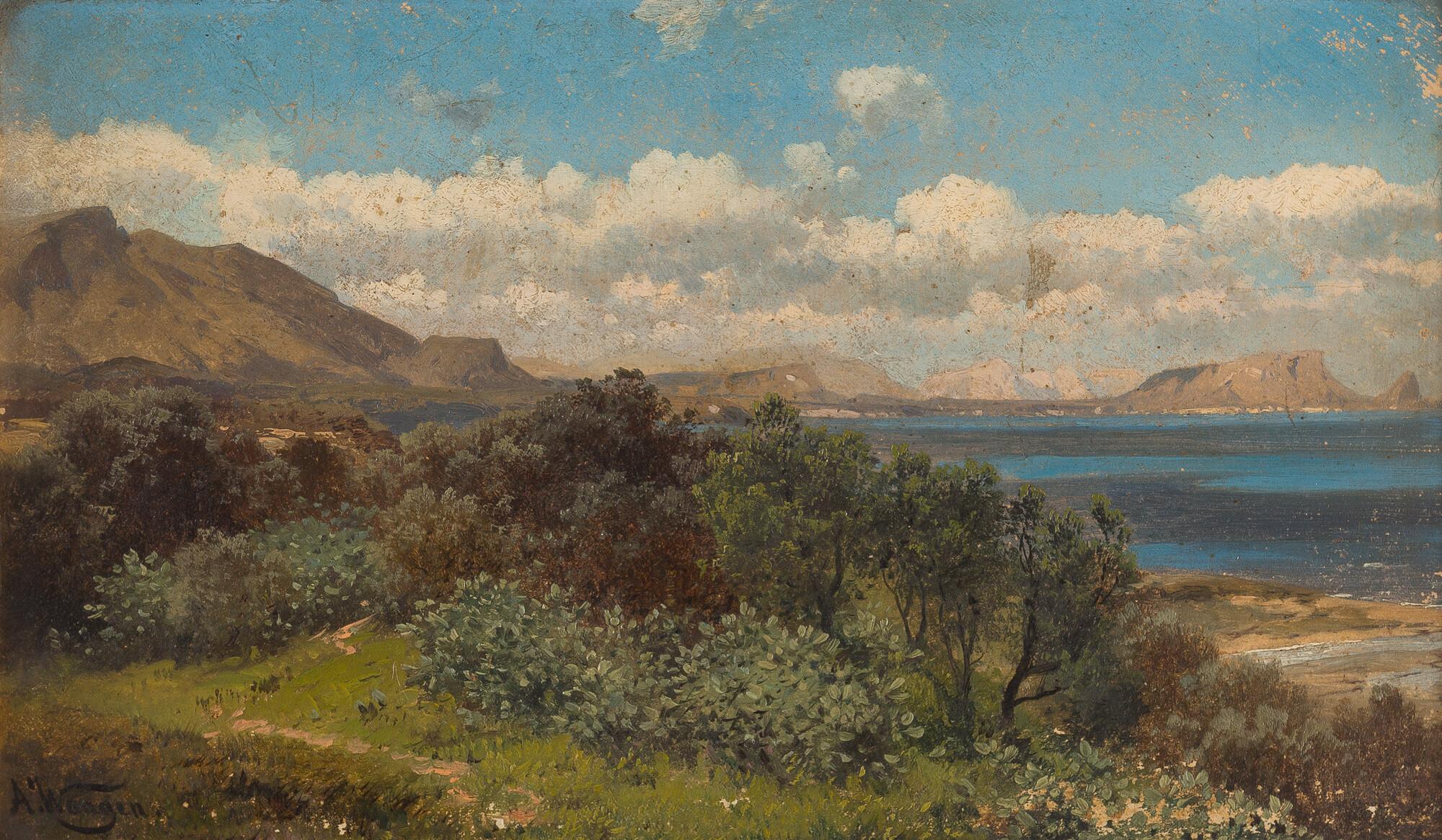 Adalbert Waagen - Blick auf die Bucht von Zafferano in Sardinien.