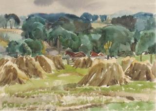 Adam Bruce Thomson, O.B.E., R.S.A., P.R.S.W. - Harvest Field, Flotterstone