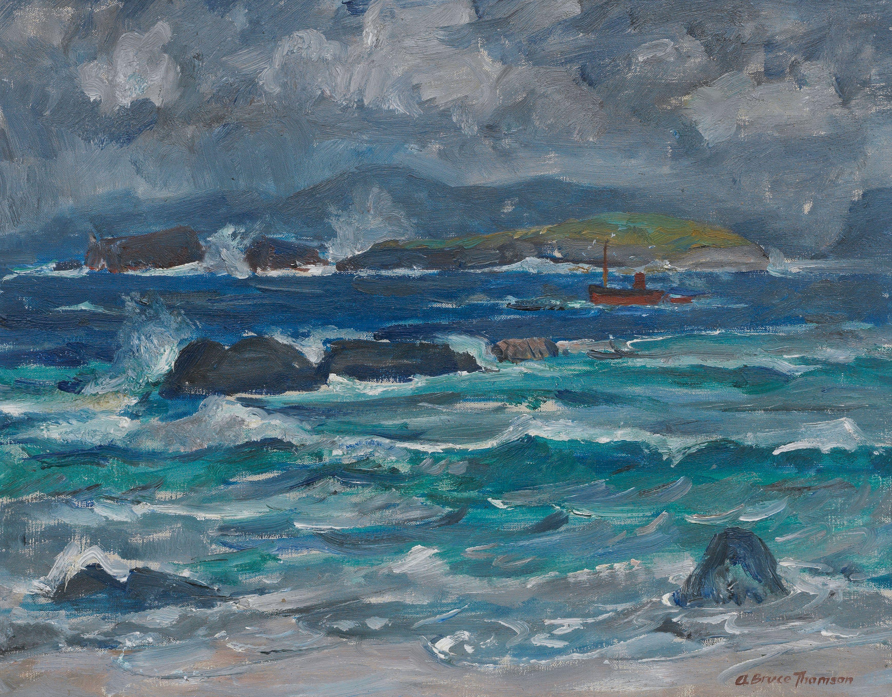 Adam Bruce Thomson OBE RSA PRSW HRSW - Sound of Iona, The Puffer