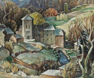 Adam Bruce Thomson, R.S.A., P.R.S.W. - The Mill on the water of Leith, Colinton, Edinburgh