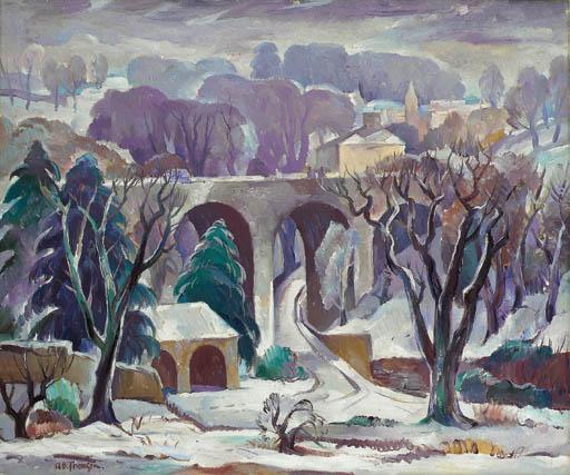 Adam Bruce Thomson, R.S.A., P.R.S.W. - The Valley in Snow, Colinton, Edinburgh