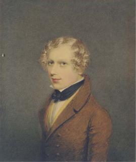 Adam Buck - Portrait of a gentleman, half-length, with black neck tie and brown coat