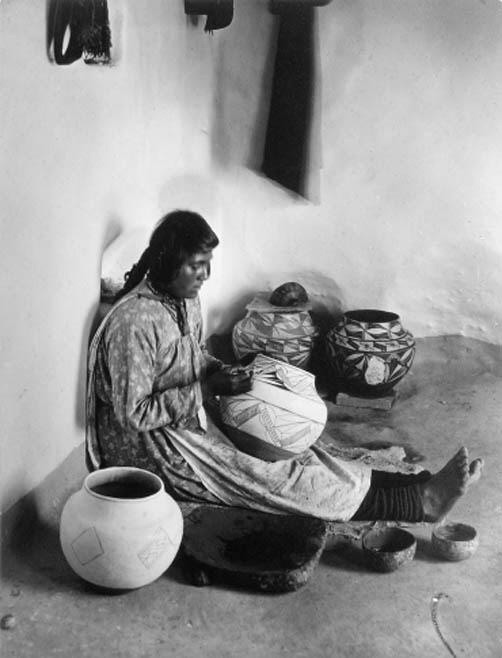 Adam Clark Vroman - Mary Painting Pottery, Acoma (1902); Hopi Snake Dance; and Untitled