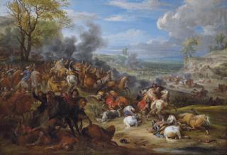 Adam Frans Van Der Meulen - French Troops In Battle In An Extensive Landscape