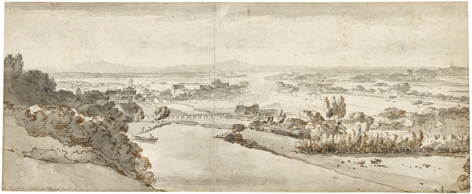 Adam Pijnacker - View of the Lower Rhine valley, looking from Kleve towards Emmerich