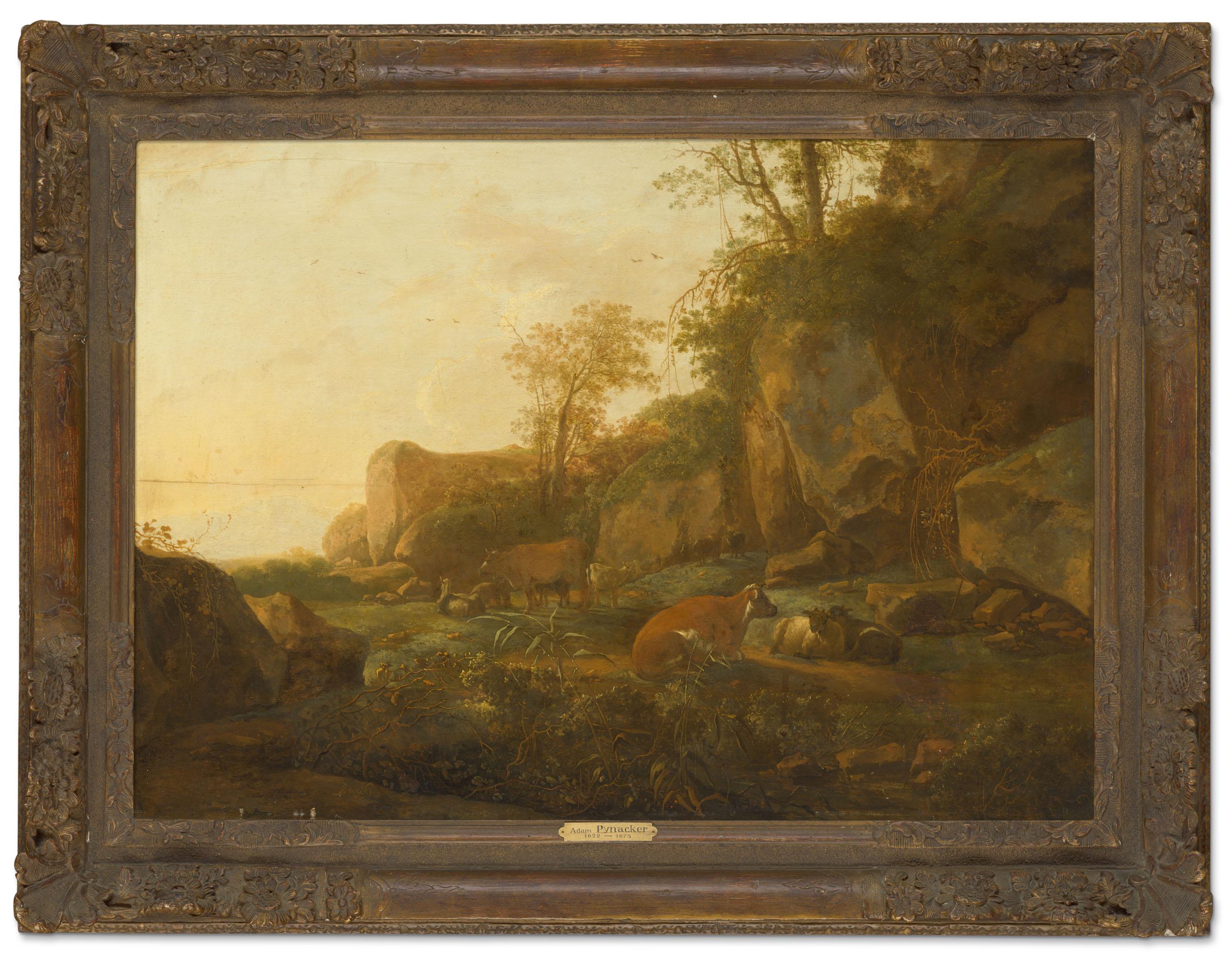 Adam Pynacker - A mountainous landscape with cattle