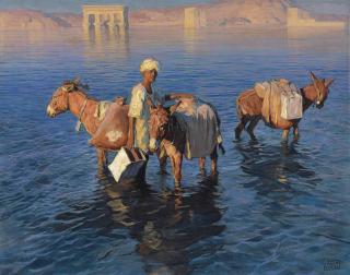 Adam Styka - A Young Waterbearer Before The Temple Of Philae, Egypt