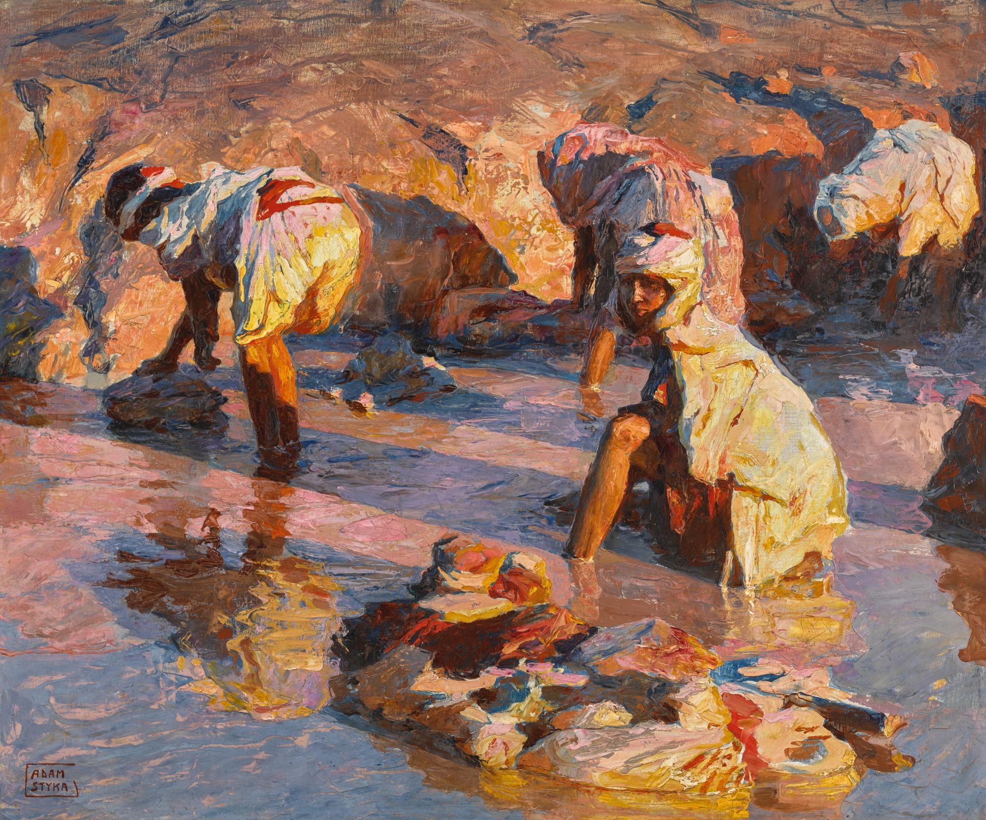 Adam Styka - Launderers On The Banks Of The Nile