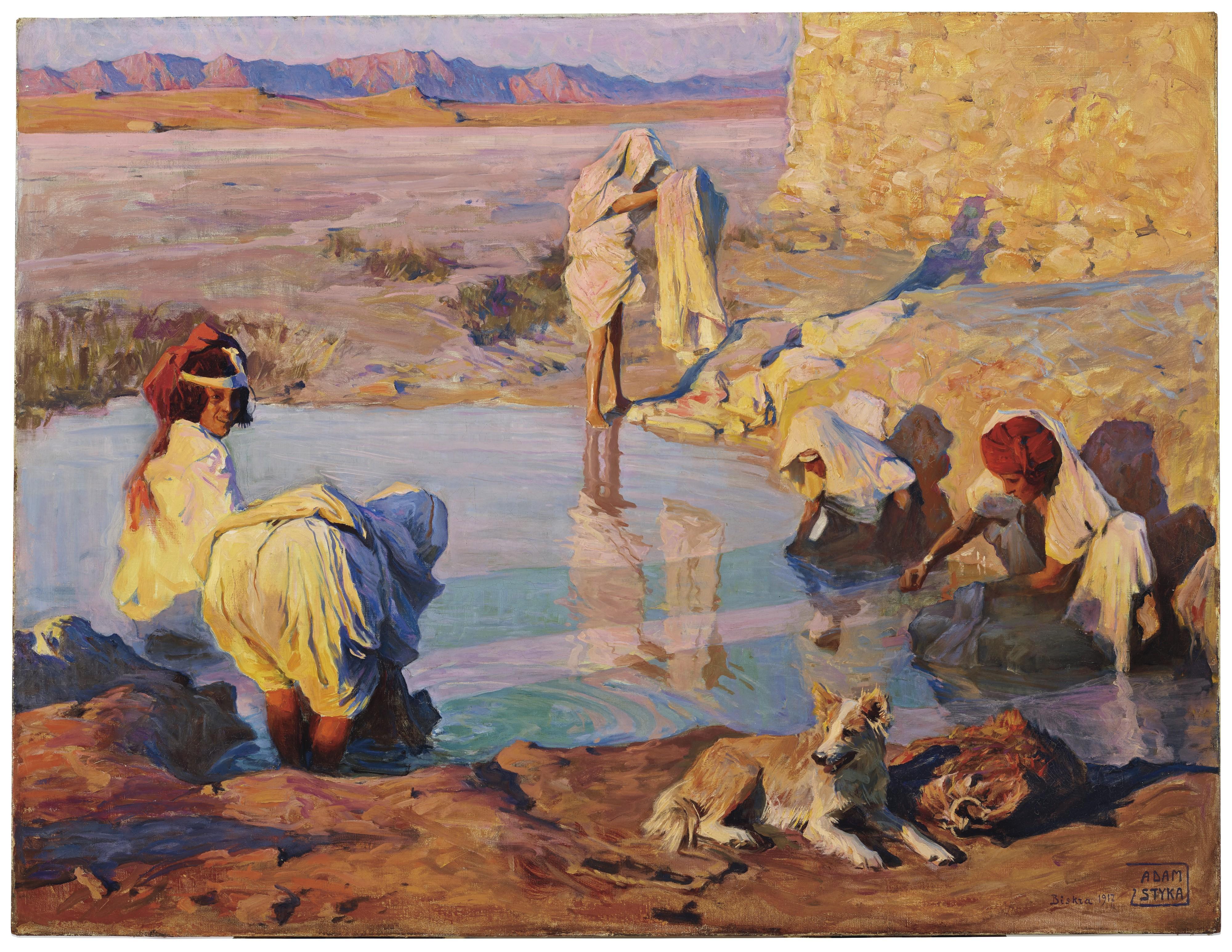 Adam Styka - Lavandières à Biskra
