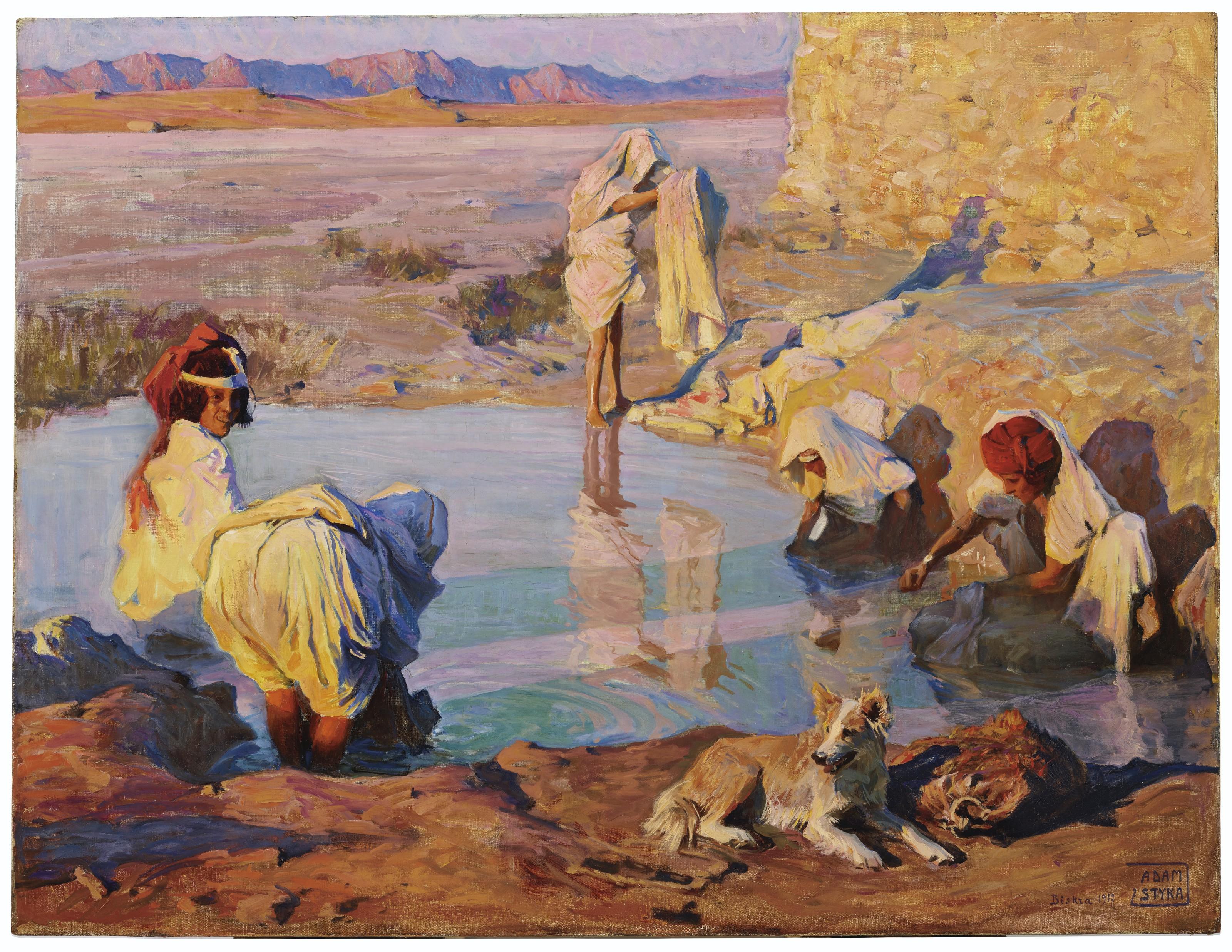 Adam Styka - Lavandières À Biskra