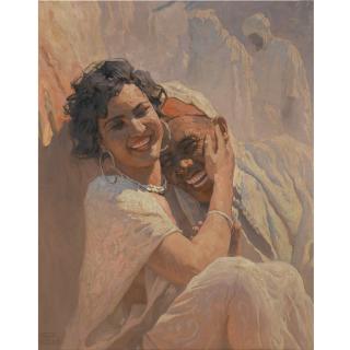 Adam Styka - Polish laughing Couple