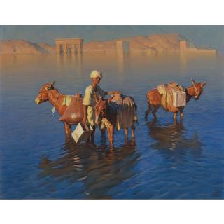 Adam Styka - Polish porter Near The Island Of Philae