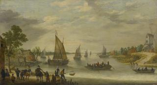 Adam Willaerts - River Scene With Boats