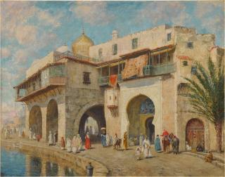 Addison Thomas Millar - The Admiral\'s Palace, Algiers Harbor