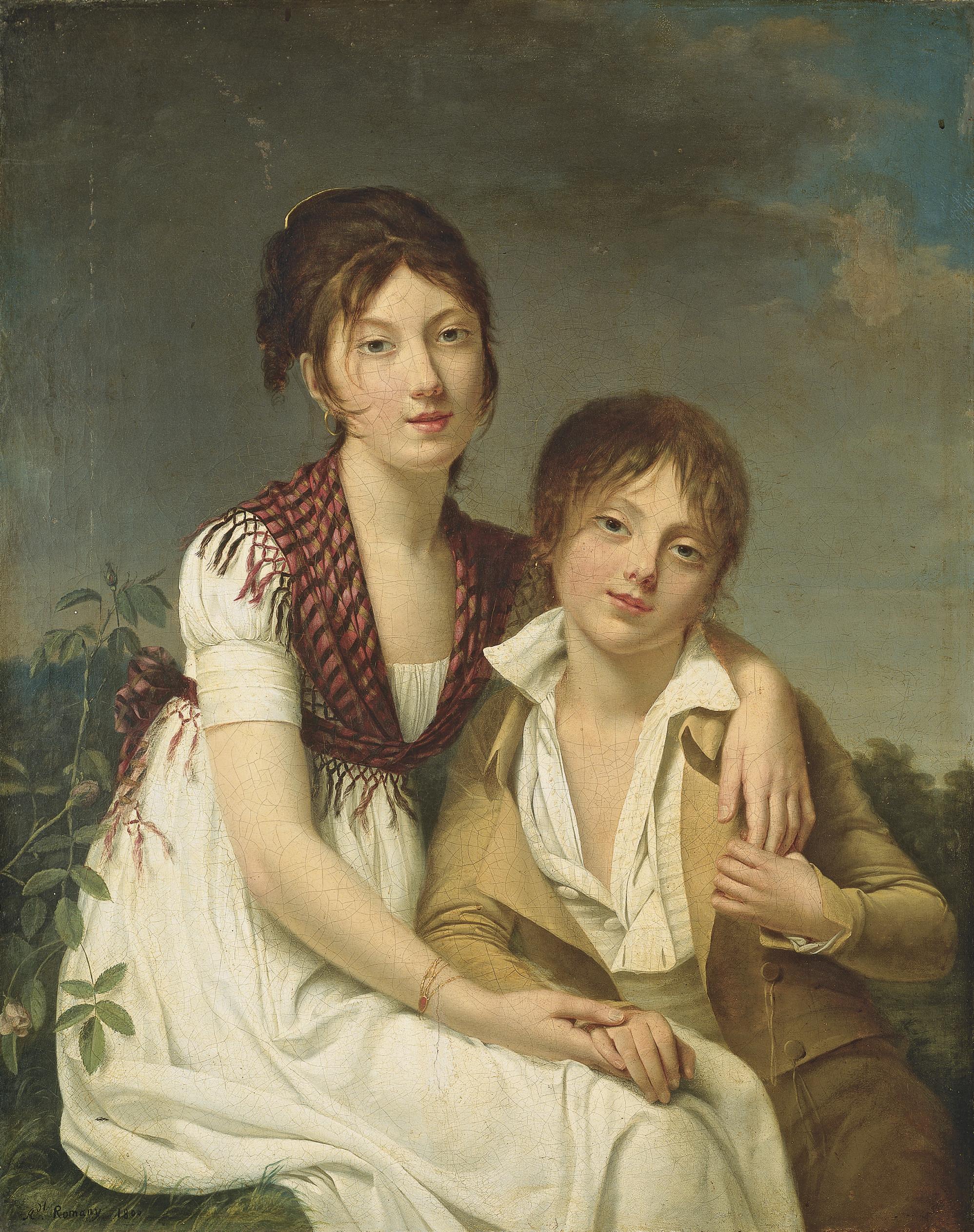 Adele Romany - Portrait d\'Amélie-Justine et de Charles-Edouard Pontois