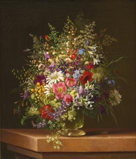 Adelheid Dietrich - Wild Flowers In A Glass Vase
